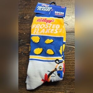 Kellogg's Frosted Flakes Cereal Novelty Crew Socks Tony The Tiger Odd Sox NEW